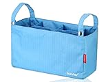 greenleaf-jp ベビーカーバッグ ドリンクホルダー かわいい 軽量 ベビーカー収納 簡単装着 マザーズバッグ バッグインバッグ (ブルー)
