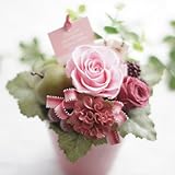 プリザーブドフラワー ギフト おしゃれなナチュラルローズ（ピンク）