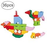 camande Cartoon Magnetic Constructionセットおもちゃブロックと教育Stacking Toys for Kids and Toddlers 36個