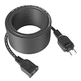 KOZUMUWAN 電源タップ ACアダプタ用電源延長コード 1個口 ブラック トラッキング 火災予防絶縁キャップ付き スイングプラグ 延長コード 屋内用 フリープラグ 180度回転プラグ 2ピンプラグ接続可能 メス-オス (10m, ブラック)