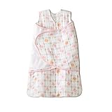 HALO 100% Cotton Muslin Sleepsack Swaddle, Elephant Plaid, Small