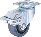 [3528189]ハンマー　静シリーズ　Ｅ型　自在ＳＰ付　ゴム車　１００ｍｍ 413BBEFR100BAR01