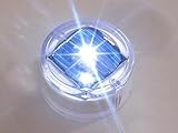 JUST style ソーラーLEDガーデンライト 自動充電 自動点灯 防水 ホワイト1個 点滅タイプ