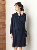 Angeliebe エンジェリーベ マタニティ ワンピース 授乳 しやすい ジョーゼット ワンピ 妊婦服 産前 産後 L ネイビー 21863 21863270