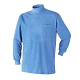 3030-15 鹿の子・長袖ハイネック 08．ブルー L