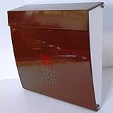 郵便ポスト郵便受け大型メールボックス壁掛け鍵付きマグネット付きブラウン色ポストpm172
