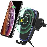 Lecone 車載Qi ワイヤレス充電器 車載置くだけワイヤレス qiスマホホルダー 10W/7.5W急速ワイヤレススタンド【Qi認証取得/