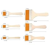 Goshang ペイント刷毛 多用途刷毛 ハケペイント　木製ハンドル　はけ6本セット