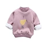 Pojour ベビー服 ガールズ ボーイズ ロングスリーブ 冬 裏起毛 スウェットシャツ Tシャツ プルオーバー