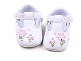 Honey baby　ベビー スニーカー ファーストシューズ 赤ちゃん靴 女の子 滑め防ぐ靴 室内履き ルームシューズ 出産お祝いプレゼント ズックシューズ (11cm, ホワイト)
