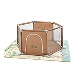 安全フェンス、クロールマット付きの子供用柵、ホームプレイフェンス、子供用室内遊び場 (色 : A, サイズ さいず : Mat thick 2 cm)