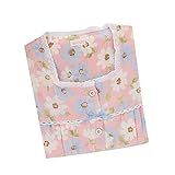 (マーシェル) Marshel マタニティ 授乳口 パジャマ 半袖 前開き 入院 綿100 春 夏 花柄 XL