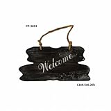 Cheung's FP-3694 Wooden Welcome Plaque with Hanging Rope
