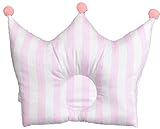 PICOH(ピコー) ベビー 枕 かわいい 王冠 まくら 夜泣き 寝ハゲ 対策 プレゼント 出産祝い 約30×25cm (ピンクストライプ)