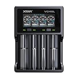 XTAR VC4SL（VC4S 18650急速電池充電器/QC3.0最大3Ax1/Type-C入力 3.6V/3.7Vリチウムイオン電池 10400～32650 保護回路付21700電池対応 1.2V ニッケル水素電池/ニカド電池対応 バッテリー活性化機能・充電池の容量測定・長期保管準備機能