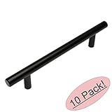 Cosmas 305 – 160 FBフラットブラックキャビネットハードウェアユーロスタイルバーハンドルプル – 6 – 5 / 16 " ( 160 mm )穴センター、8 – 11 / 16 "全