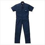 (ディッキーズ) Dickies ブッチャー織り半袖つなぎ Dickies-1111 ネイビーブルー L