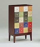 カントリー風 幅50cm 脚付き ハイチェスト 桐製 ブラウン 完成品