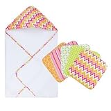 Savannah Bouquet Hooded Towel and Wash Cloth Set by Trend Lab [並行輸入品]