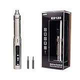 NovelLife ES120高精度コードレス電動スクリュードライバスマートモーションコントロール3軸ジャイロOLEDディスプレイPH00 SL2ビット付きポータブルポーチ (ステンレス鋼)