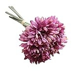 dacawin ( TM )菊人工シルクフェイク花Chrysanthemuウェディングブーケブライダル装飾 One Size パープル