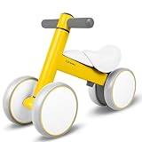 XJD 三輪車 10ヶ月-3歳 Mini Bike チャレンジバイク 幼児用 こども自転車 ベビーバイク こども 乗り物 一歳の誕生日プレゼント (イエロー)