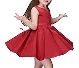 (ウォ２U)Woo2u 春夏 キッズ 女の子 可愛い 赤色 ノースリーブ ひざ丈 舞台 衣装 お姫様 ドレス 誕生会 パーティー お呼ばれ フォーマル ワンピース 入園式 カジュアル チュニック 13
