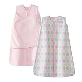 HALO SleepSack 100% Cotton Swaddle and Wearable Blanket Gift Set, Pink Lacy Flower, 2 Piece by HALO 