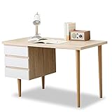 パソコンデスク パソコン デスク 幅120cm ワークデスク シンプルデスク PCデスク 木目調 オーク×ホワイト