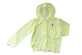 BABY tree 子供用 フードつき ボーダー ラッシュガード キッズ 薄手長袖 パーカー 海 でも タウンでも！ (推奨身長120cm (タグ表示130cm), 蛍光グリーン)