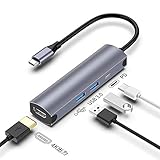 4in1 mac USB C ハブ USB3.0ポート 5Gbps高速伝送 Type-C PD充電ポート 87W急速充電 4K HDMI出力
