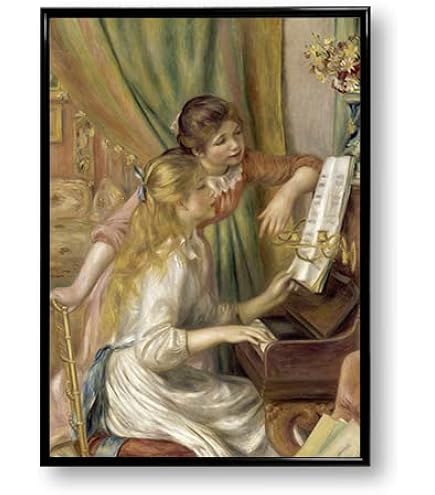 Amazon.co.jp: ポスター ルノワール『ピアノに寄る少女たち』A3サイズ