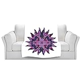 ブランケットウルトラソフトFuzzy 4サイズ！ホームデコUnique Designer DiaNocheの芸術的スタイリッシュな寝室アイデアCouchまたはThrowブランケット – パープルMaz
