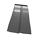 MIRACLE マジックテープ式 玄関用 網戸 キット 万能 風を取り込み 虫を入れさせない 換気 部屋 (ブラック) MC-MAZIAMI-BK