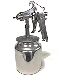 CTVshopオリジナル袋付き塗装用 エアー スプレーガン 重力式 容量 400ml 吹上式 750ml ノズル 口径 1.5mm 塗装 、 塗料 に (銀-吹上式750ml-口径1.5mm)