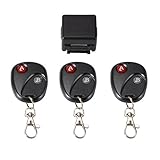 XCSOURCE DC 12V 2チャンネル 433MHz ワイヤレスリモコン 制御スイッチ 三つRF送信機 トランスミッター付き HS867