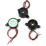 uxcell アラームブザー　電子ブザー　連続音　DIYプロジェクト DC3-24V 23mm 3個入れ