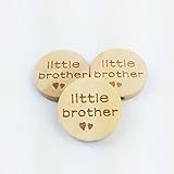 Mamimami Home 木製ビーズ レーザー印刷 ラウンド スライス 2CM オリジナルスムーズ DIY 歯固め おしゃぶりチェーン 看護用 幼児 ラトル カミカミ ブレスレット ビーズ 50個 