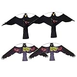 F Fityle おもちゃ　ホークカイト　大型　農作物保護　ナイロン生地　効果的　交換性　軽量　4枚入り