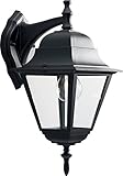 HomeStyle HS71007-31 One Light Medium Wall Lantern-Down/Die Cast in Black [並行輸入品]