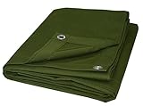 Cartman Olive Drab 10 oz Canvas Tarpaulin 3 Sizes for Option (6' x 8') [並行輸入品]