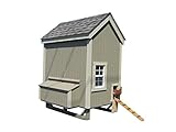 Little Cottage Company Colonial Gable Run Coop Panelized Playhouse Kit, 4' x 4' [並行輸入品]