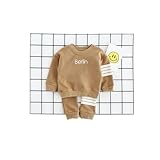 NEINEI　セットアップ　子供服　ガールズ　ボーイズ　キッズ　トレーナー　上下 セット　プルオーバー 　スウェット (100, カーキー色)