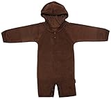 アンナニコラ パイル パーカーカバーオールA 70cm ブラウン I-92653 日本製