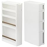 サンカ(SANKA) ストランティー(storanti) 2個組 すきま収納 幅17cm 引き出し&amp;ラックセット ラックCタイプ&amp;ドロアーAタイプ ホワイト