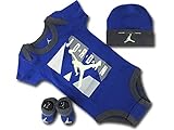 (ジョーダン)Jordan ベビージョーダン 3点セット (0-6M(0～6ヶ月), ダークブルー灰) [並行輸入品]