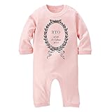 名前入り 長袖 ロンパース [LR193] 80cm ライトピンク×ダークグレー柄 出産祝い 誕生日 プレゼント おしゃれな 名入れ ベビー服