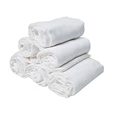 ベビー布おむつ 貝児楽 ドビー織　輪がた コットン 綿 多用途 12重レイヤ 2+3+2 仕立て済み 白 赤ちゃん 新生児 乳児 幼児 保育園 多用途 手ぬぐい ふんどし 通気性 やわらか 高吸収 5