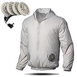 urbenfit 空調作業服 空調服 ファン4本 2倍風力 空調ウェア 作業ジャケット 作業服 ファン付き 熱中症対策【日本製モーター】速乾