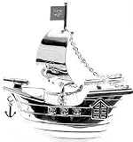 Christening Gifts. Silverplated Pirate Ship Money Box by WBL